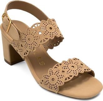 Aerosoles Glen Slingback Sandal in Beige Bisque Perf Faux Nubuck at Nordstrom, Size 5.5
