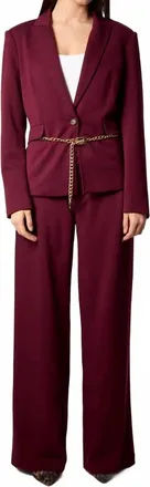 Blue Revival Taylor Trousers In Burgundy
