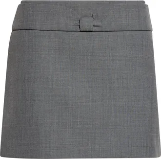 Shushu/Tong Bow Low Rise Miniskirt in Grey at Nordstrom, Size 12