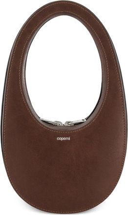 Coperni Swipe ovalen mini-tas met rits - Bruin