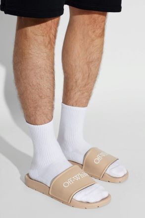 Off-white Bookish Slides, Mens, Beige