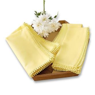 Solino Home Linen Dinner Napkins Set of 4, 20 x 20 Inch for Dining Table, Holiday and Everyday Table Decor - Maddie in Yellow at Nordstrom, Size Large