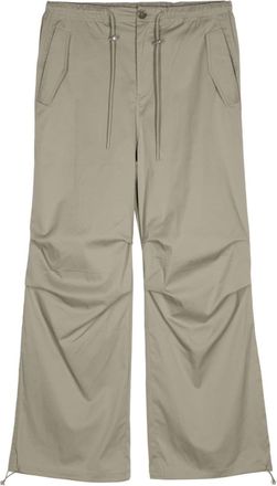 B+ab drawstring-fastening cotton-blend trousers - women - Cotton/Polyamide - S - Green