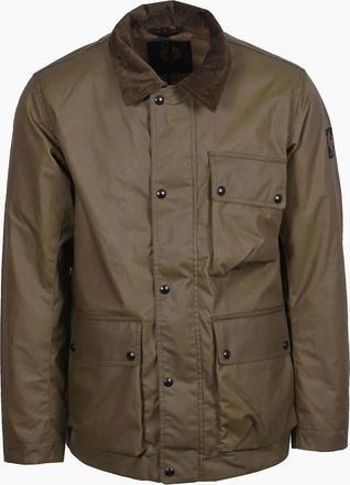 Belstaff Mens BELSTAFF INCLINE WAX JACKET FATIGUE GREEN - Tan - Size: 42
