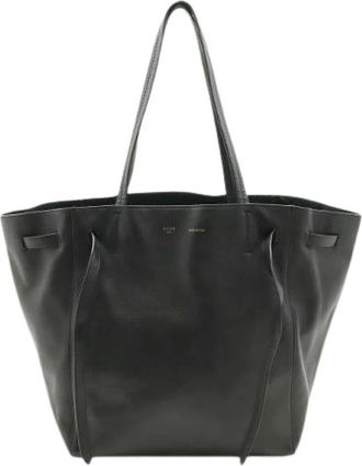 Celine Pre-owned Cabas Phantom Leren Tote Bag - Dames - Vintage Shopper - Zwart - ONE Size - Leer - Vintage