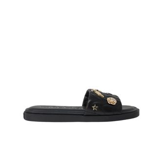 Karl Lagerfeld Carenza Flat Slide Sandals Black KL243403 Womens