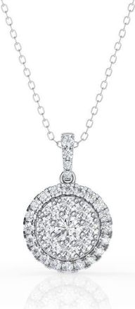 Grown Brilliance 1 Carat Round Lab Grown Halo Diamond Pendant Necklace