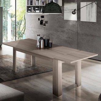 Dmora Dmora - Mesa Extensible Dkouam&eacute;, Consola Extensible Hasta 12 Plazas Consola Extensible 100% Made In Italy, Cm 160/210x90h75, Olmo Perlado