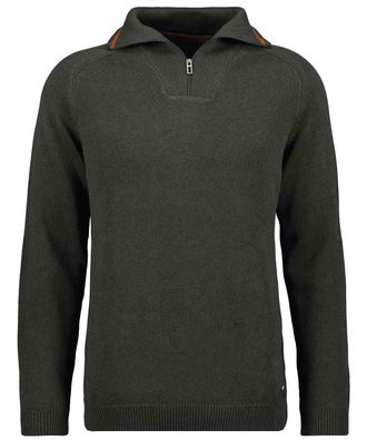Ragman Troyer RAGMAN, Herren, Gr. 52, gr&uuml;n (khaki, 308), 100% Baumwolle, hoch geschlossener Ausschnitt, Pullover Troyer