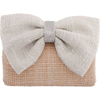 Nina Tula Clutch in White/natural at Nordstrom