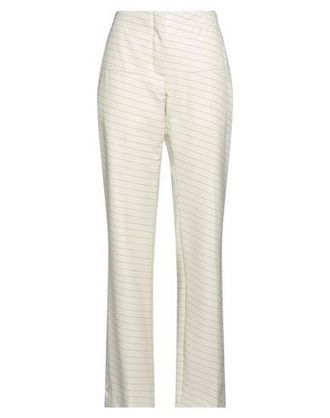 パンツ J W ANDERSON IVORY COTTON BLEND WIDE-LEG PANT JW Anderson Cotton Blend Wide Leg Pants (Pants) IFCHIC.COM