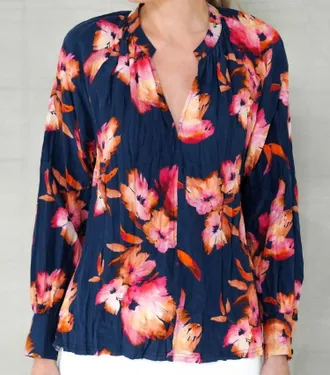 Go Silk Crease It Up Top In Sunset Peonies