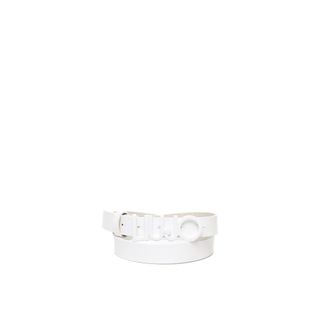 Liu Jo Belts, female, White, Size: L White Eco Leather Logo Belt