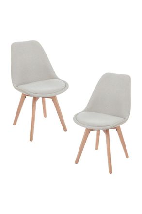 Regalos Miguel Regalos Miguel - Packs Sillas Comedor - Pack 2 Sillas Synk Tela - Beige