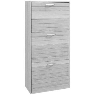 HOMCOM Zapatero estrecho 57x23.5x116 cm gris