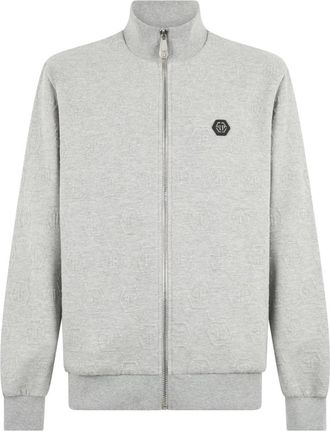 Philipp Plein Zip-throughs - Heren - Vesten met rits - Grijs - XL - Hoodies & sweatvesten