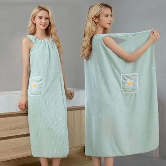 OEM Jupe De Bain - Velours Corail - 100 X 145 Cm - Pour Bain Douche Spa Salle De Sport - 2 Pi&egrave;ces
