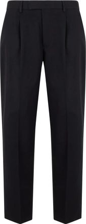 Ermenegildo Zegna Straight Broeken - Heren - Straight fit broeken - Zwart - M - Katoen - Broeken