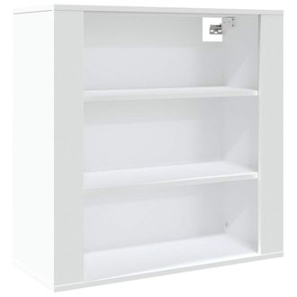 vidaXL Armario De Pared Madera Contrachapada Blanco 80x33x80 Cm Vidaxl