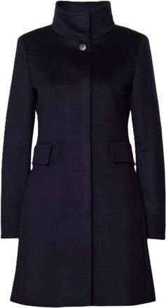 Max Mara Jassen, Dames, Blauw, S, Wol, Agnese Lange Jas