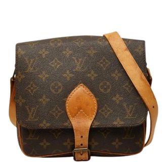 Louis Vuitton Pre-owned Cartouchiere MM Monogram Schoudertas - Dames - Pre-owned - Bruin - Maat: ONE Size Leer