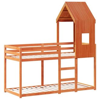 Berkfield Home Beautiful Bunk Bed without Mattress Wax Brown 80x200 cm Solid Woo