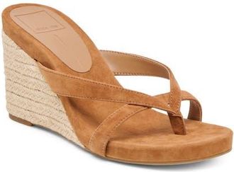 Dolce Vita Helan Espadrille Wedge in Brown Suede at Nordstrom, Size 8.5