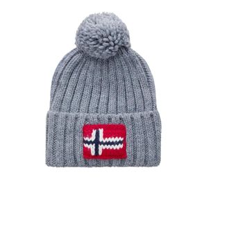 Napapijri Accessoires, unisex, Grijs, ONE Size, Wol, Semiury Beanie