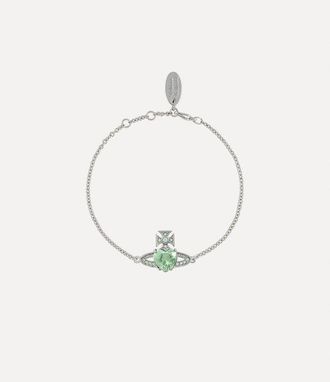 Vivienne Westwood Ariella Bracelet Silverlight-green-cz-chrysolite-crystal Brass Women