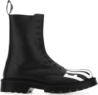 VTMNTS Black Leather Ankle Boots