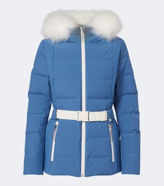 Yves Salomon Belted shearling-trimmed ski jacket