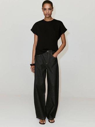 Mango Maglietta cotone maniche corte nero - Donna - XXS - MANGO