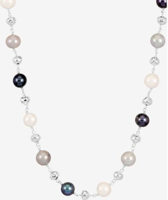Dower & Hall Nugget & Mixed Freshwater Pearl Necklace in Sterling Silver at Nordstrom, Size 18