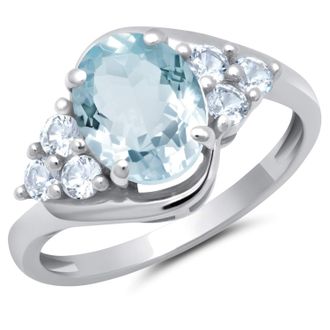 MAX + STONE 10k Yellow or White Gold Oval Cut Gemstone Sunburst Halo Ring