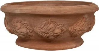Biscottini International Biscottini - Cuenco De Terracota 100% Made In Italy Jarr&oacute;n De Exterior Totalmente Artesanal