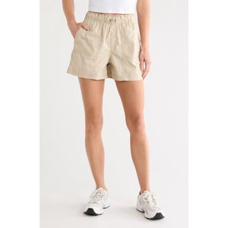 DKNY Drawcord Waist Cotton Shorts in Pebble at Nordstrom Rack, Size X-Large