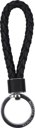 Bottega Veneta Herrens Schl&uuml;sselanh&auml;nger Leder Schwarz