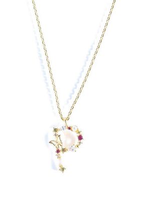 Girls Crew Flutterfly Initial Necklace in Gold at Nordstrom