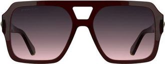 Kendra Scott Elisa 57mm Gradient Aviator Sunglasses in Wine at Nordstrom