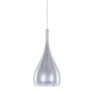 Netlighting Modern Hanging Pendant Chrome 1 Light with Metal Alloy Shade E27 in Grey