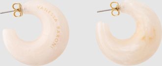 Vanessa Baroni Boucles doreilles Moon Latte Marble