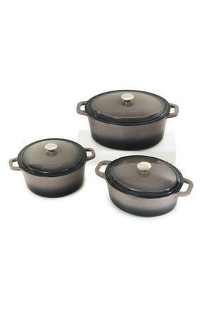 Berghoff Neo 6-Piece Cast Iron Dutch Oven Cookware Set in Oyster at Nordstrom Rack