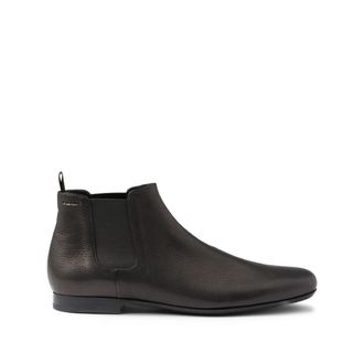 Prada Round-toe Leather Chelsea Boots