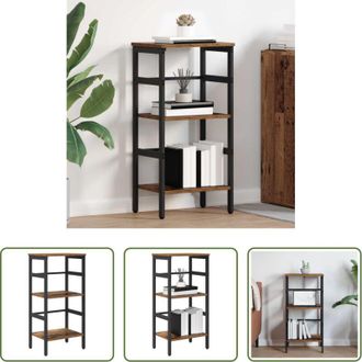 vidaXL Design industriale - Libreria Legno vecchio 40 x 29,5 x 81 cm Legno multistrato