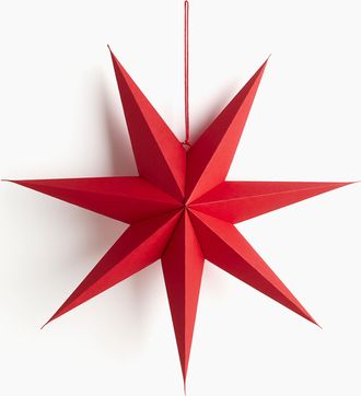 H&M Sternförmiger Lampenschirm aus Papier - Red