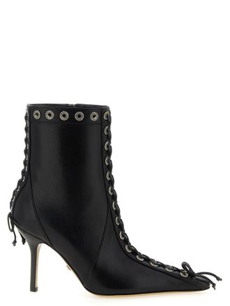 Mach & Mach Womens Crystalized Corset Ankle Boots