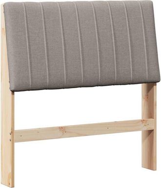 vidaXL Upholstered Headboard Taupe 90 cm Solid Pine Wood vidaXL