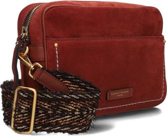 Gianni Chiarini Tassen, Dames, Rood, ONE Size, Su&egrave;de, Rode Su&egrave;de Crossbodytas Nina