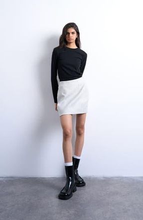 Topshop A-Line Miniskirt in Grey at Nordstrom Rack, Size 14 Us (Fits Like 16-18) Uk
