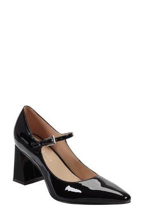 Marc Fisher Nollie Pointed Toe Pump in Black Patent at Nordstrom Rack, Size 9
